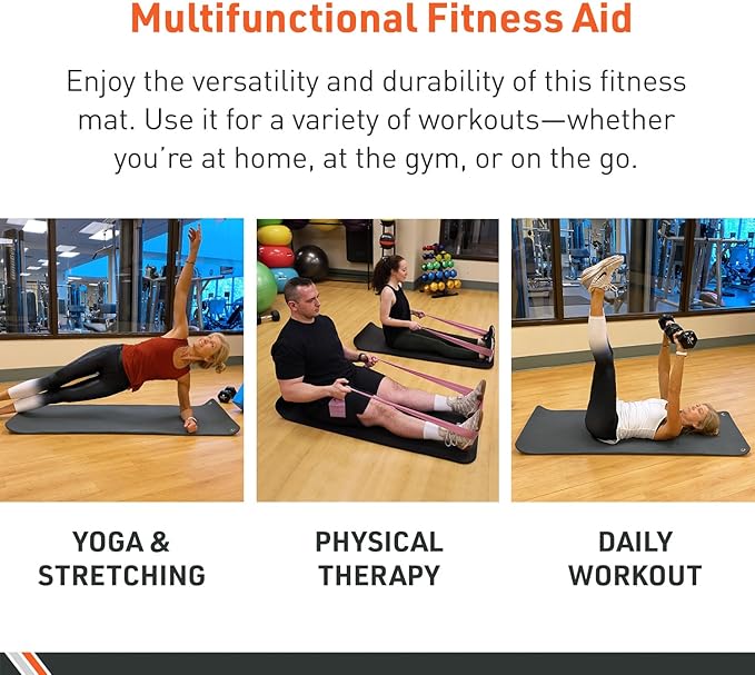 Body Sport TPE Personal Exercise Mat, Exercise Equipment for Yoga, Pilates, and Fitness Routines, Black