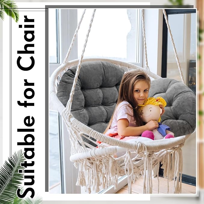 Jerify Floor Pillow Cushions 22 x 22 Inch Round Square Large Meditation Floor Pillow for Classroom Adult Meditation Picnic Party Cushion for Seating Gift Christmas(Round,Dark Grey,4 Pcs)