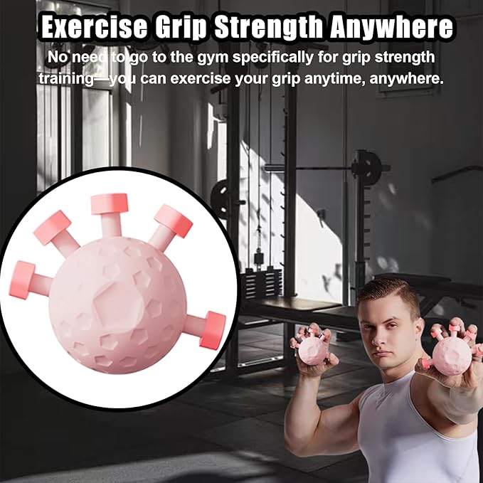 2 Pack Finger Grip Strengthener, Power Ball Hand Exerciser, Forearm Strengthener, Grip Strength Trainer Ball for Strength Finger Exerciser Gripper Tool