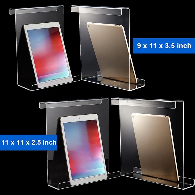 Jetec Treadmill Book Holder, Clear Acrylic Reading Rack for Treadmill Tablet Rack Universal Holder Tablet Magazines Books for Gym Exercising(9 x 8 x 2.5 Inches)