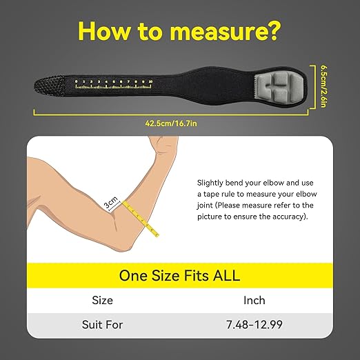 AGPTEK 3D Air Cushion Elbow Brace for Tendonitis and Tennis Elbow Pain Relief, Golfers Elbow Support Strap Counterforce Arm Band Epicondylitis Clasp with Compression Pad for Men & Women, 1 Pack