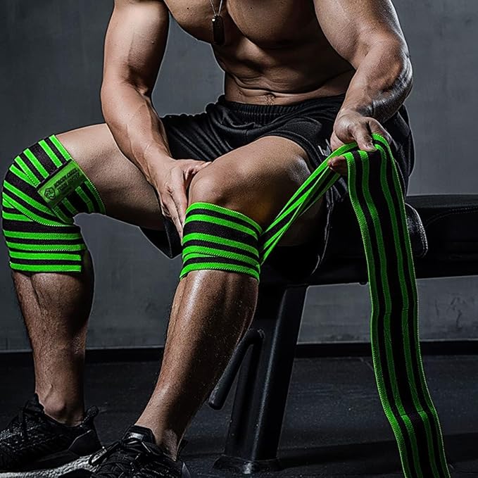 TAVIEW Elbow Wraps for Weightlifting (1 Pair), 47" Elastic Elbow Support & Compression Powerlifting, Fitness, Cross Training & Gym Workout - Elbow Straps for Weight Lifting