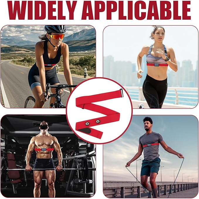 Heart Rate Monitor Chest Band for Polar H10 H9 H7, Adjustable Waterproof Replacement Chest Strap Compatible with Polar Garmin