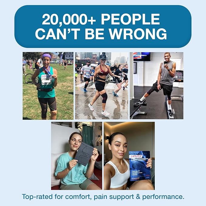 UFlex Athletics Compression Knee Brace for Women & Men Knee Sleeves Support for Sports, Running, Weightlifting, Arthritis, Meniscus Tear, ACL, Hiking, Recovery Support & Fitness