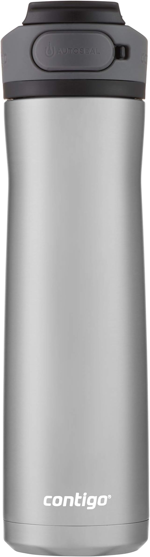 Contigo Water Bottle Vacuum-Insulated Stainless Steel 24oz | AUTOSEAL Technology | Cold 24 Hours | Button Lock | Pack of 4