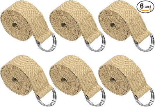 PATIKIL Yoga Strap for Stretching Cotton Yoga Belt with Adjustable Metal D-Ring Buckle Stretch Bands for Fitness Pilates