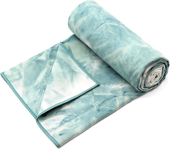 Eunzel Hot Yoga Towel Non-Slip Yoga Mat Towel Ultra-Absorbent Microfiber Towel for Hot Yoga, Pilates，Bikram and Workout 26.5"x 72"