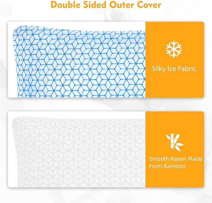 Firm Pillows Standard Size for Bed Shredded Memory Foam Pillows Adjustable, Cooling Pillow Soft and Supportive for Side Back Stomach Sleepers