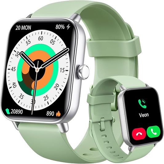 ENOMIR Smart Watch for Men Women, Alexa Built-in Fitness Tracker with Call Function&1.8" HD Touchscreen, IP68 Waterproof Heart Rate/Sleep/SpO2 Monitor, 100+ Sport Modes, iOS Android Compatible, Green