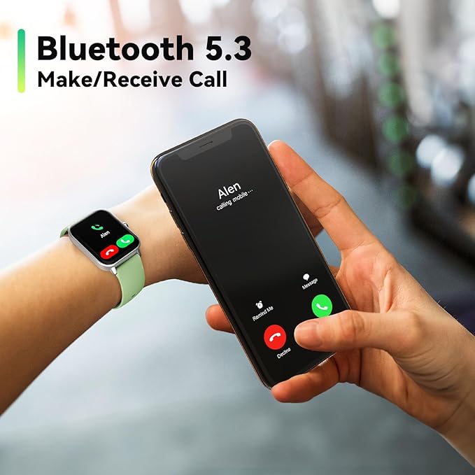 ENOMIR Smart Watch for Men Women, Alexa Built-in Fitness Tracker with Call Function&1.8" HD Touchscreen, IP68 Waterproof Heart Rate/Sleep/SpO2 Monitor, 100+ Sport Modes, iOS Android Compatible, Green