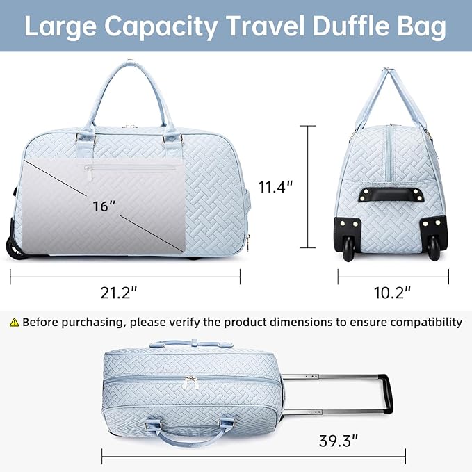 Duffle Bag for Travel, Weekender Bag with Shoe Compartment, Carry On Overnight Bag for Women with Toiletry Bag, Gym Bag with Wet Pocket, Hospital Bags for Labor and Delivery Beige
