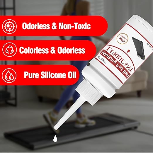 2 Pack Walking Pad Belt Lubricants/Lubes, 6 fl oz, Premium 100% Pure Silicone,High Temperature Resistant And Stable Lubricant For Walking Pad Treadmill For Home, Desk Treadmill, Reduce Friction