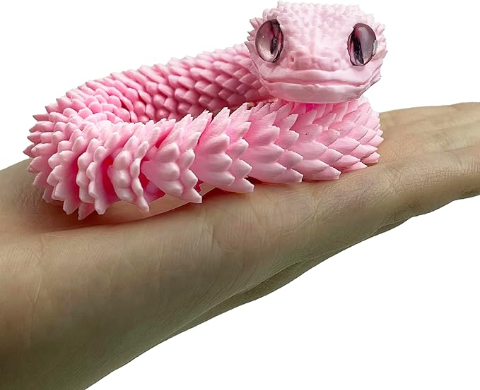 12in 3D Printed Snake Toys, Flexible 3D Printed Animal, Fidget ADHD Snake Toys, Perfect Desk Pet for Animal Collectors