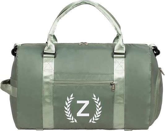 Gym Bag for Women, Personalized Duffle Bag with Shoe Compartment, Sports Bag for Yoga & Dance with Wet Pocket and Mat Strap