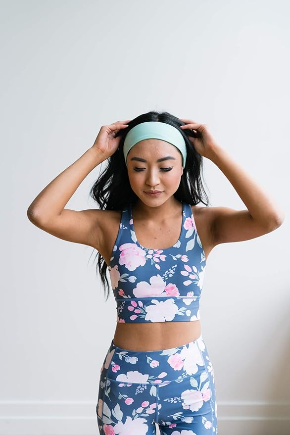 Maven Thread Workout Headbands for Women, 4 inch Thick Wide Non Slip Sweatbands, 2 Pack