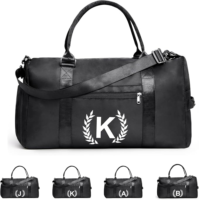 Gym Bag for Women & Men, Fitness Workout Sports Travel Duffle Bag with Wet Pocket & Shoes Compartment, Great Present for Gym Lovers