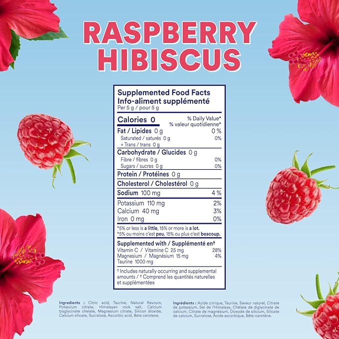 Cira Hydration Powder (45 Servings) - Natural Electrolyte Powder & Drink Mix, Naturally Flavored & Sweetened with Stevia & Himalayan Salt - Raspberry Hibiscus