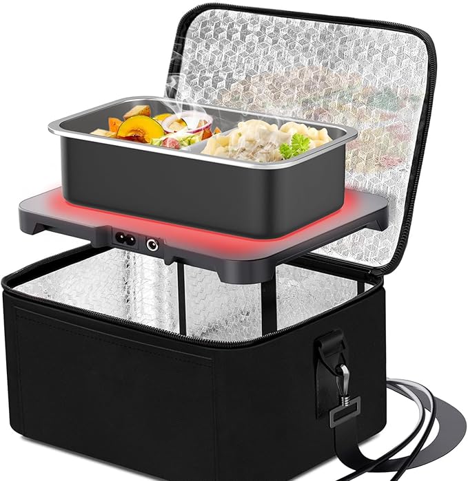 Stainless Steel Bento Lunch Box for Adult, 42oz Leak-Proof Lunch Box Containers, Microwave-Safe, with Adjustable Divider, Convenient Metal Lunchbox for Work, Travel