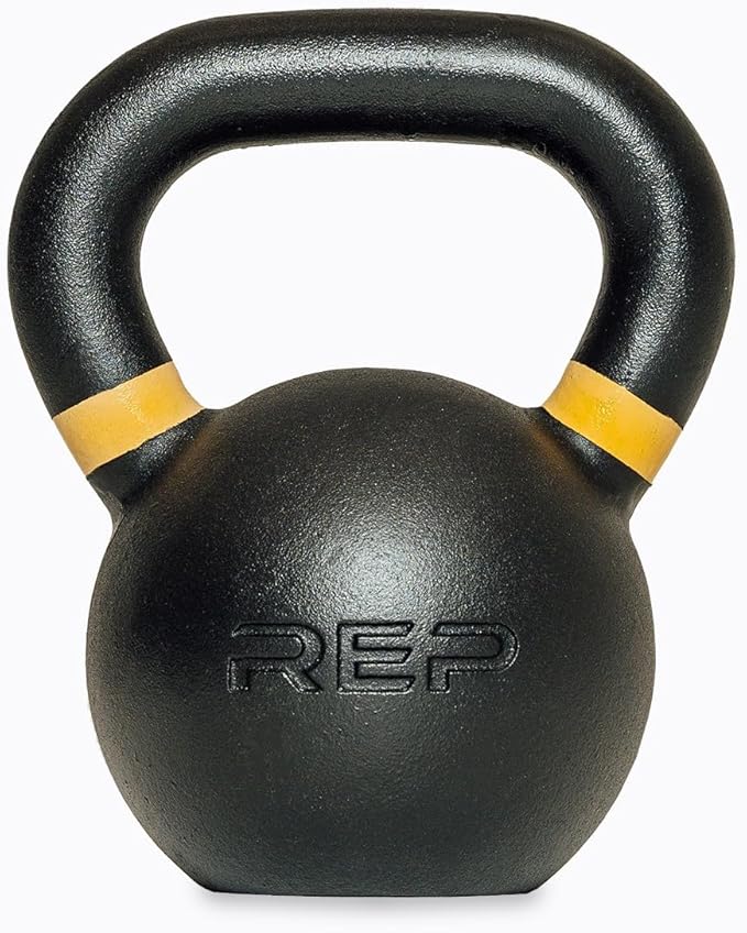 REP Fitness Single Kettlebells 5lb to 50lb Range, Cast Iron, Strength Training, Adjustable Weight, Power Workout Equipment, Home Gym, Free Weights, Dumbbell Alternative, Exercise, Men, Women