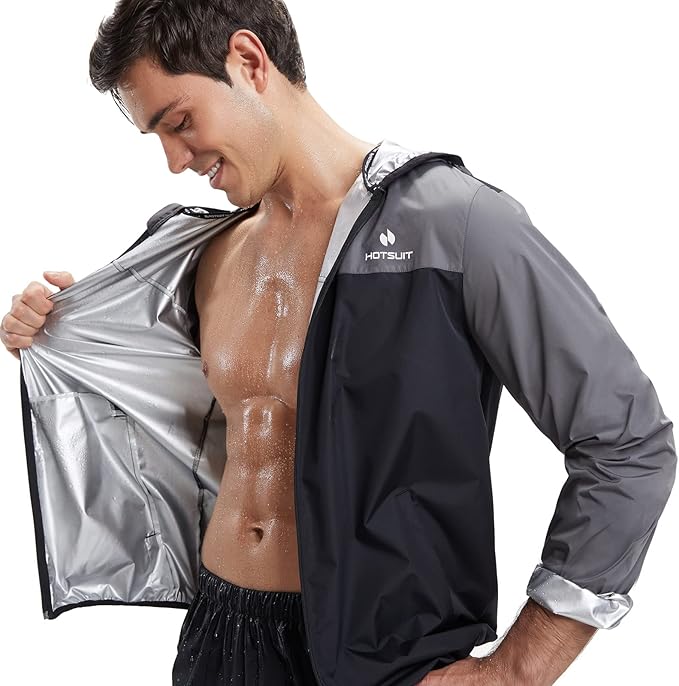 HOTSUIT Sauna Suit for Men Weight Loss Sweat Suits Gym Workout Exercise Sauna Jacket Pant Full Body