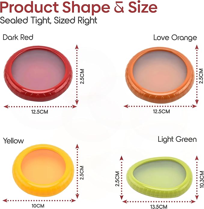 Set of 4 Food Popz Storage Containers | Fruit and Vegetable Anti-Oxidation Storage Box for Avocado, Onion, Lemon & Tomato | Fresh Pod Reusable Fruit Antioxidant Storage for Fridge | BPA-Free Box