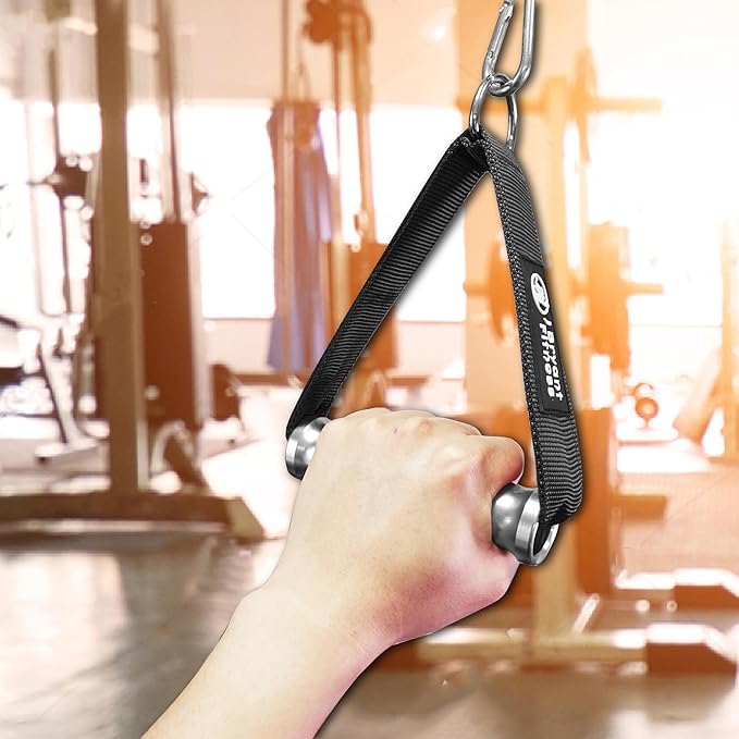 J Bryant Fitness Metal Gym Handles for Cable Machine Attachment Heavy Duty Aluminum Alloy Handle Grips Durable Workout Handles for Resistance Bands Pulley LAT Pull Down System