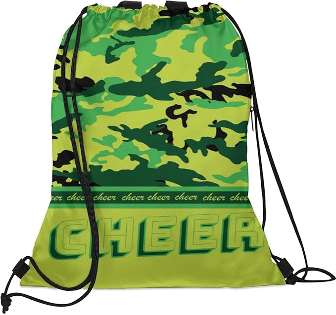 Cheerleader Drawstring Backpack,Waterproof Sports Gym Bag with Shoes Compartment and Bottle Holder,Travel Tote Bags for Beach,Swimming,Yoga Gifts