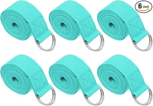 PATIKIL Yoga Strap for Stretching Cotton Yoga Belt with Adjustable Metal D-Ring Buckle Stretch Bands for Fitness Pilates