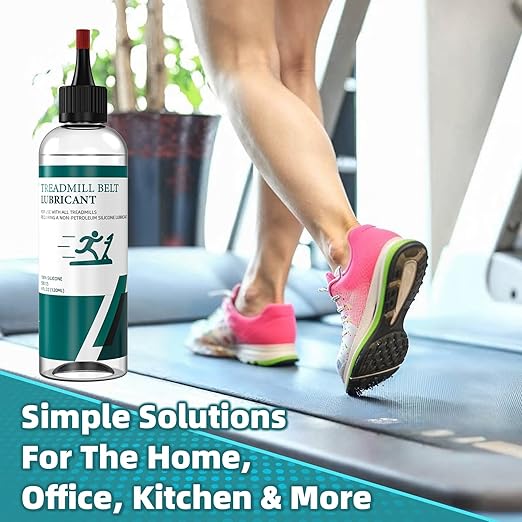 Treadmill Belt Lubricant, 100% Silicone Treadmill Lube High-Temperature Resistant Stable Lubricant, with Application Tubes and Precision Screw Caps 500cs, 4.2 Ounce