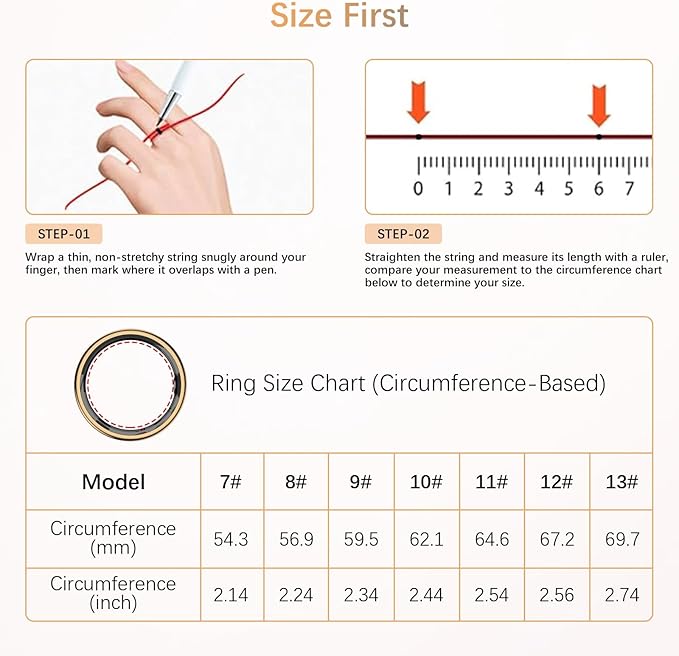 Fit Ring, Smart Health Rings for Women Men with Heart Rate,Blood Oxygen,HRV,Stress Level, Sleep Monitor, Step Tracker, No Subscription Fee, IP68 Waterproof Smart Ring for iphone &Android (Gold, 12#)