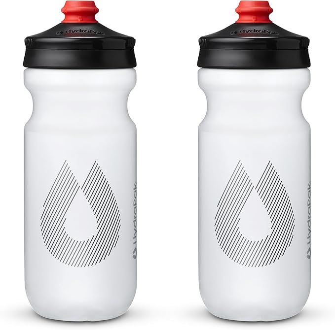 HydraPak Breakaway Surge Lightweight Bike Water Bottle 2-Pack (20oz, 25oz, 30oz) - High Flow, Cycling & Sports Squeeze Bottle