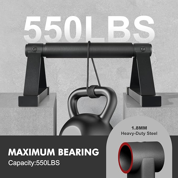 Wood push up bars Parallettes bars Anti-slip Handstand Bars for Calisthenics, Fitness, Floor workouts Solid Wood with Sturdy Metal Bracket, Support 500 lbs