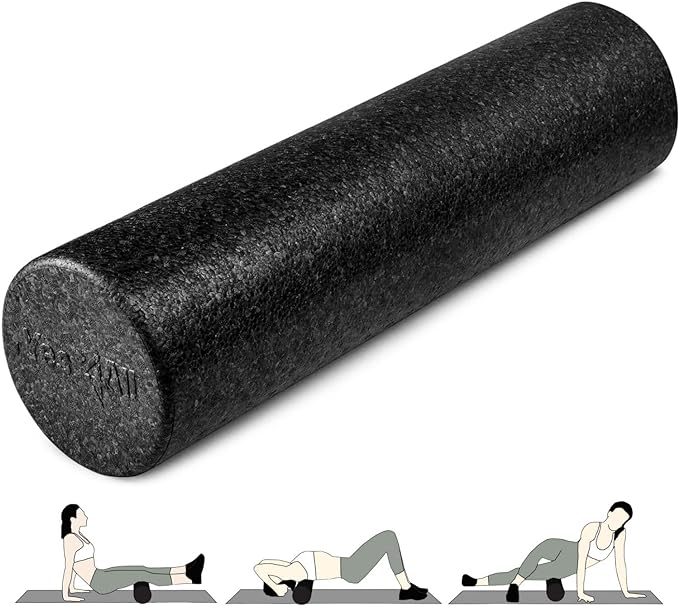 Yes4All High-Density EPP Round Back Roller Foam, Exercise Foam Roller for Yoga, Pilates & Stretching - 12, 18, 24, 36 inch