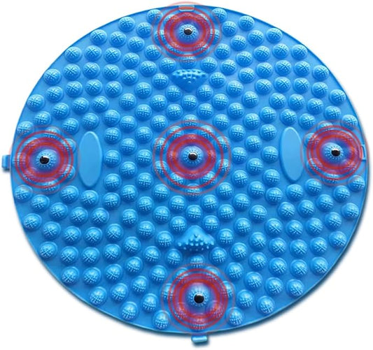 Foot Massager Mat, Manual Massage Tool with Magnetic Therapy Acupressure Disc for Feet Relaxation, Foot Relieve Stress Treatment (Blue)