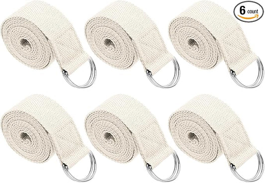 PATIKIL Yoga Strap for Stretching Cotton Yoga Belt with Adjustable Metal D-Ring Buckle Stretch Bands for Fitness Pilates