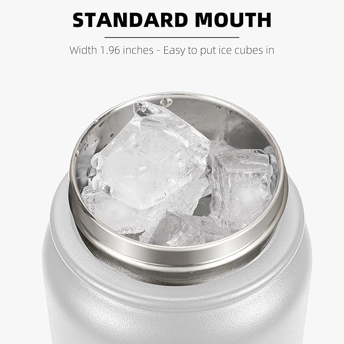 Fanhaw 20 Oz Stainless Steel Insulated Sports Water Bottles with Straw for Kids, Men and Women (Olive Green)