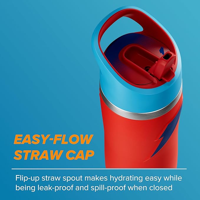 Gatorade 'Overtime' 22oz Stainless Steel Water Bottle, Straw Cap, Red/Blue