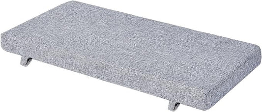Piano Bench Cushion for Indoor Shoe Storage with Ties Non Slip Picnic Bench Pad for Kitchen Dining Table Seat 40 x14 inch, Ash Grey