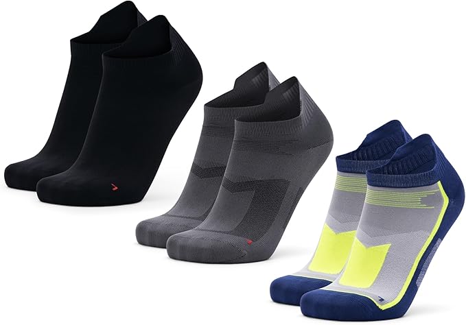 DANISH ENDURANCE Low-Cut Athletic Socks, Moisture Wicking, Men & Women, 3-Pack