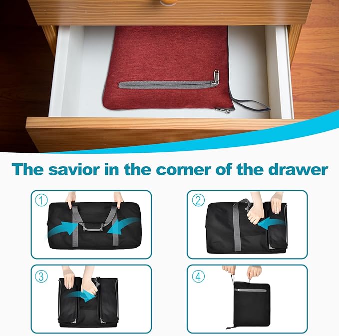 Felipe Varela Duffle Bag with Shoes Compartment and Adjustable Strap,Foldable Travel Duffel Bags for Men Women,Waterproof Duffel Bags