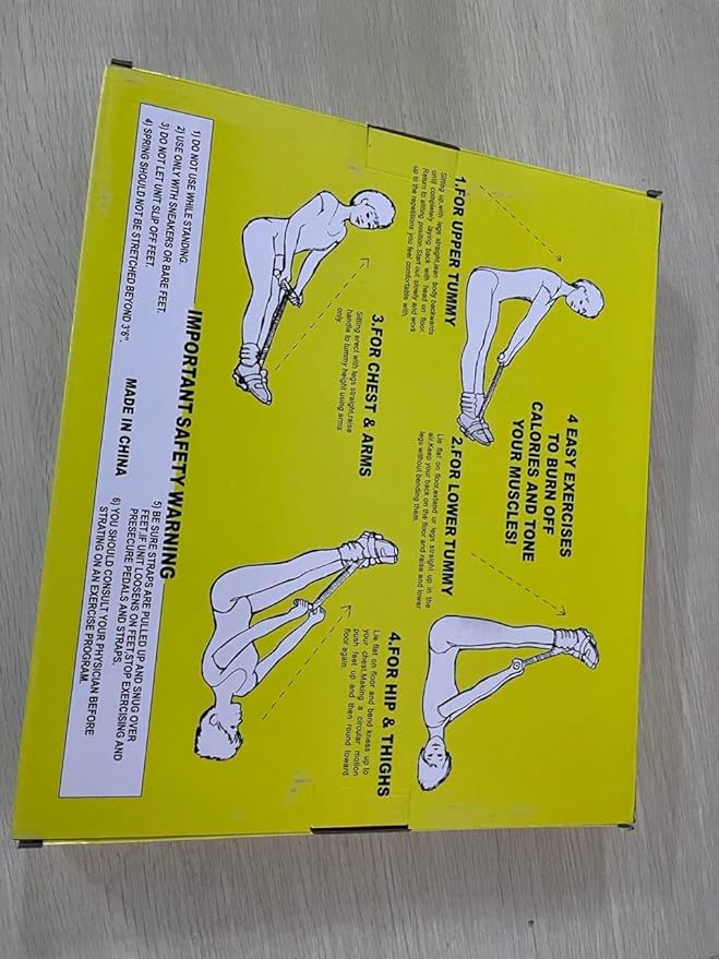 Elastic Sit Up Equipment, Pull Rope Dual Spring Tension Foot Pedal Sit Up Equipment for Abdominal, Leg Exerciser Tummy Trimmer Sport Fitness Slimming Training Bodybuilding at Home Gym