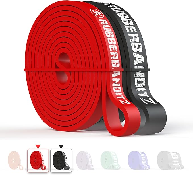 Rubberbanditz Combo Pull Up Assist Bands | Heavy Duty Resistance Exercise Bands for Powerlifting, Mobility, and Stretching | Resistance Bands for Working Out