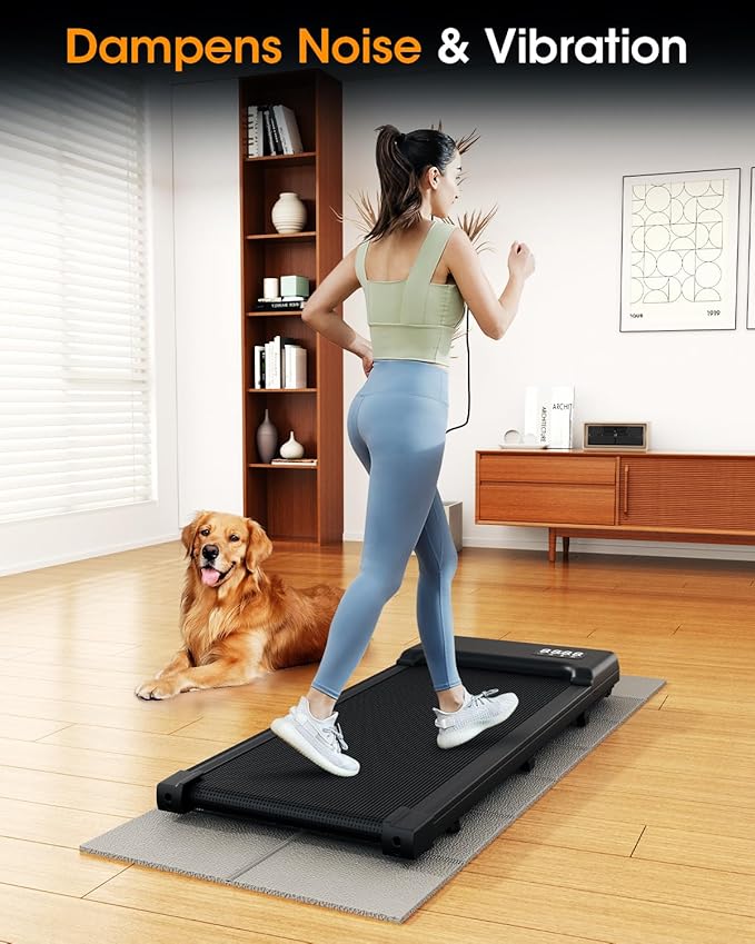 Walking Pad Treadmill Mat for Carpet Floors 68x24, 1/4“Thick Mat for Hardwood Floors, Floor Mat for Under Treadmill/Walking pad/Bike on Carpet, Exercise Equipment Mat, No Slip, Noise Shock Absorption