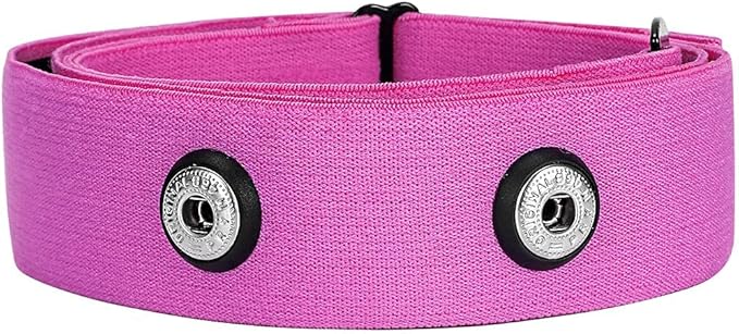 Compatible with Polar H10 H9 H7 H1 Wahoo Tickr Garmin HRM Heart Rate Monitor Chest Strap,Black&Pink