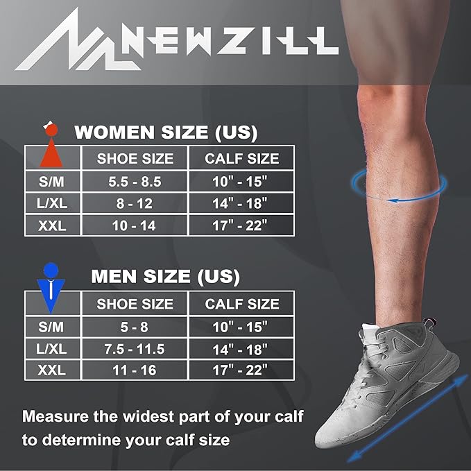 NEWZILL Medical Compression Socks for Women & Men Circulation 20-30 mmHg, Best Support for Running Athletic Cycling Nursing Travel Work and Fitness