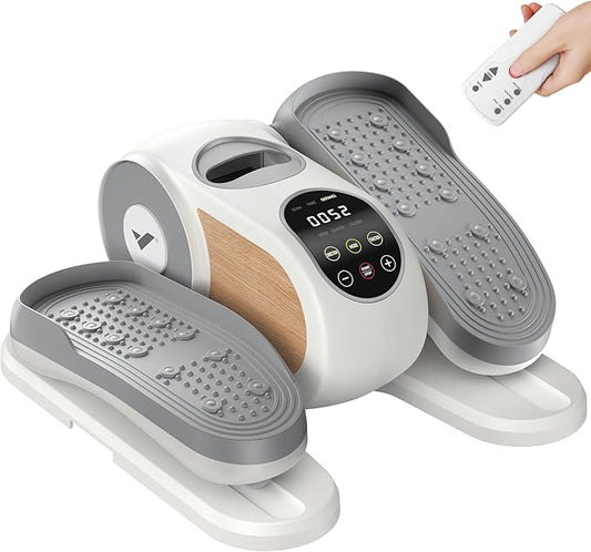 MERACH Under Desk Elliptical Machine, Ellipse Leg Exerciser as Seen on TV for Seniors with Remote Control & 12-Speeds, Quiet Portable Electric Seated Pedal Exerciser Machine for Home Office