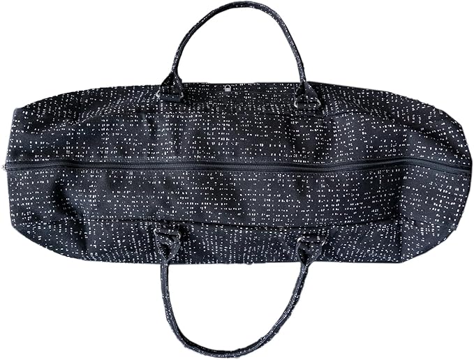 Kindfolk Yoga Mat Duffle Bag Patterned Canvas with Pocket and Zipper