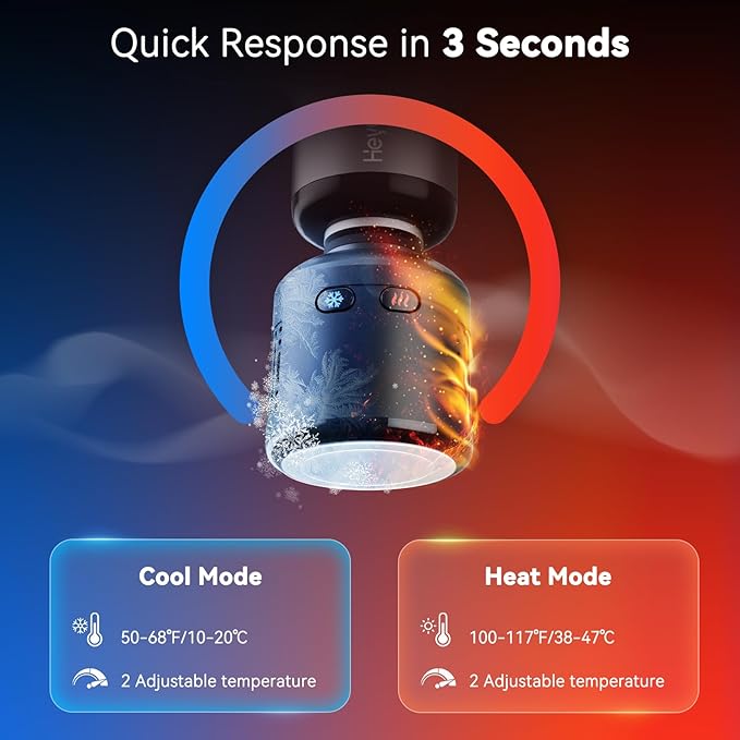 Mini Massage Gun with Heat and Cold, Deep Tissue Massage Gun, Portable Percussion Muscle Massager with 4 Massage Heads for Athletes