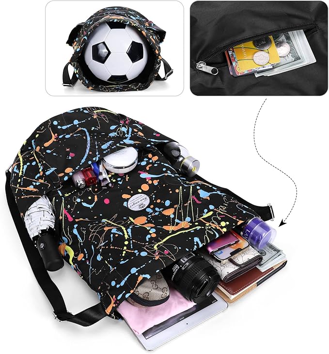 HUA ANGEL Drawstring Backpack Bag, Sport Gym Sackpack Lightweight Small Gym Bag for Men Women Pull String Sport Beach Bag