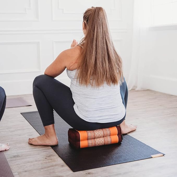Yoga & Meditation Cushion - Organic Water-Resistant Kapok Filling, Meditation Cushion, Soft Yoga Prop